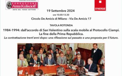 1984-1994: dall’accordo di San Valentino sulla scala mobile al Protocollo Ciampi